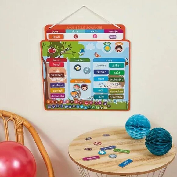 Agenda Magnetique Une Belle Journee - En Bois New Sealed For Age 3+ - Picture 5 of 16